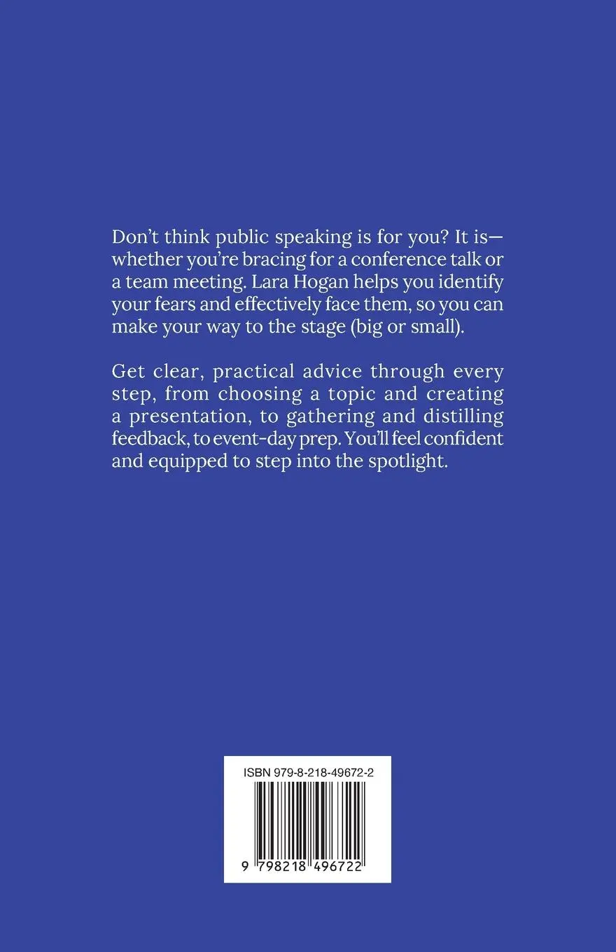 Rückseite: 9798218496722 | Demystifying Public Speaking | Lara Hogan | Taschenbuch | Englisch