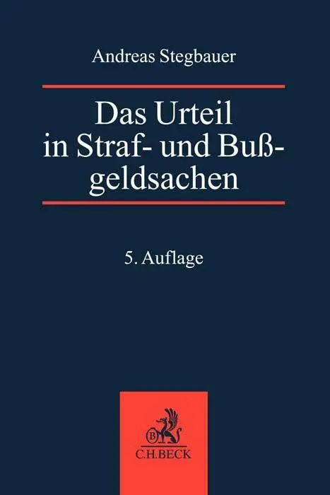 Cover: 9783406786822 | Das Urteil in Straf- und Bußgeldsachen | Bernd Rösch | Taschenbuch