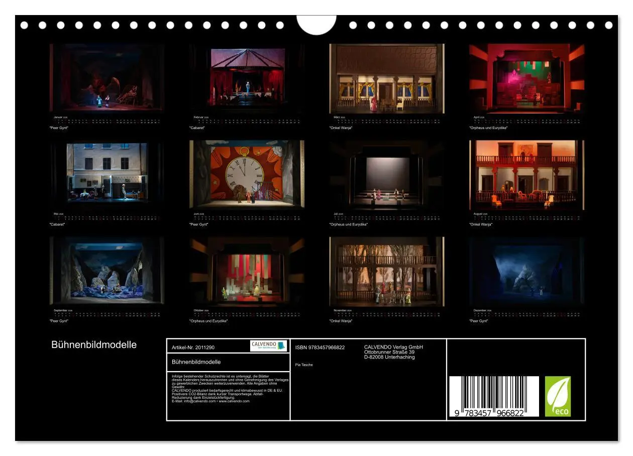 Bild: 9783457966822 | Bühnenbildmodelle (Wandkalender 2026 DIN A4 quer), CALVENDO...