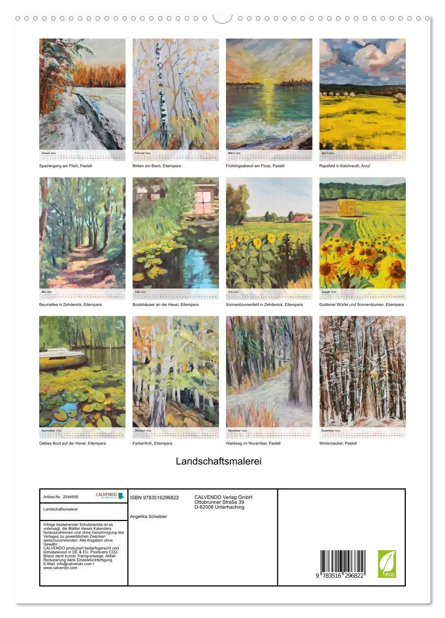 Bild: 9783516296822 | Landschaftsmalerei (hochwertiger Premium Wandkalender 2026 DIN A2...