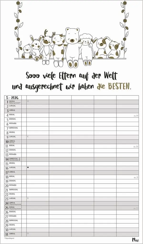 Bild: 9783731886822 | Visual Words Familienplaner 2026 | Verlag Korsch | Kalender | 14 S.