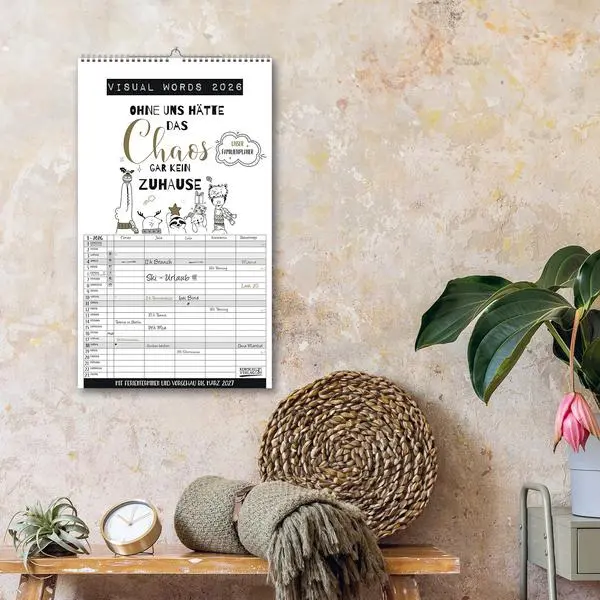 Bild: 9783731886822 | Visual Words Familienplaner 2026 | Verlag Korsch | Kalender | 14 S.