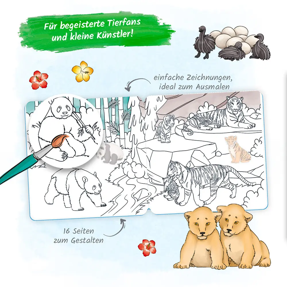 Bild: 9783965526822 | Trötsch Malbuch Stickermalbuch Tiere | Trötsch Verlag GmbH &amp; Co.KG