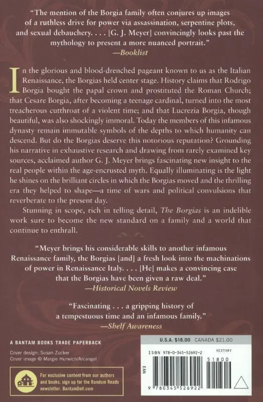 Rückseite: 9780345526922 | The Borgias | The Hidden History | G J Meyer | Taschenbuch | Englisch