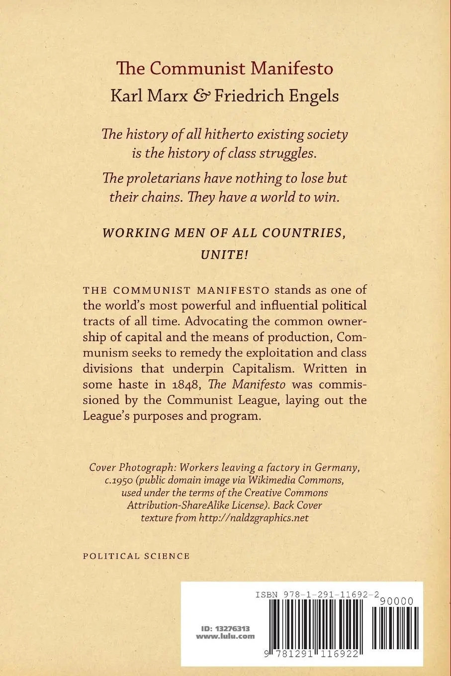 Rückseite: 9781291116922 | The Communist Manifesto | Karl Marx (u. a.) | Taschenbuch | Englisch