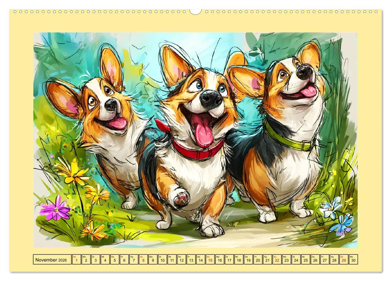 Bild: 9783516596922 | Lustige Corgis. Niedliche Cartoons von glücklichen Hunden...