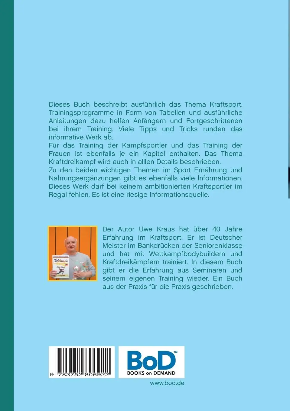 Rückseite: 9783752806922 | Masse und Kraft | Effektives Training | Uwe Kraus | Taschenbuch | 2018
