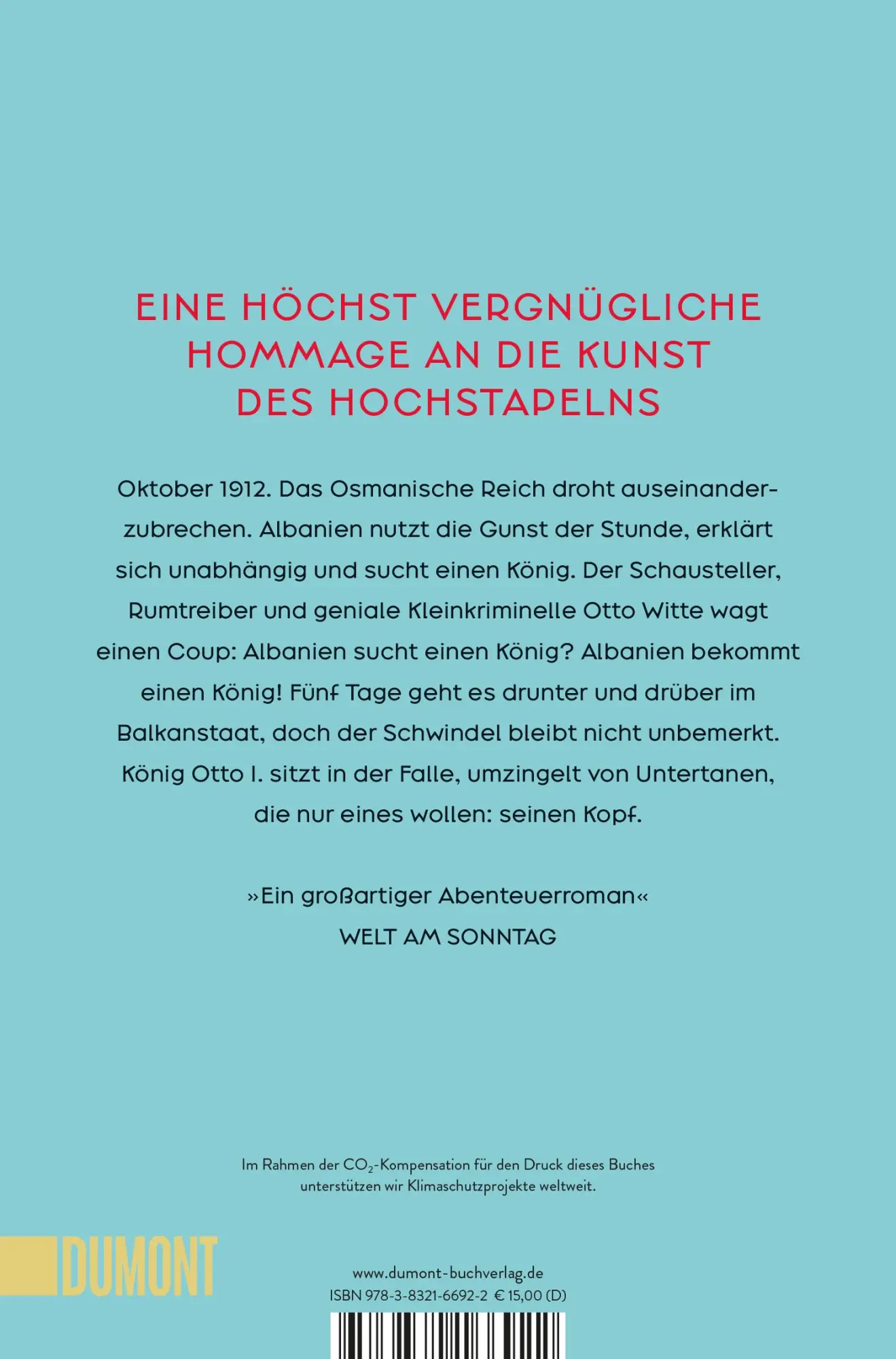 Rückseite: 9783832166922 | König von Albanien | Roman | Andreas Izquierdo | Taschenbuch | 512 S.