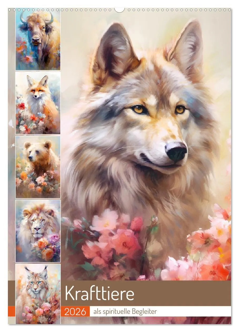 Cover: 9783516317022 | Krafttiere als spirituelle Begleiter (Wandkalender 2026 DIN A2...