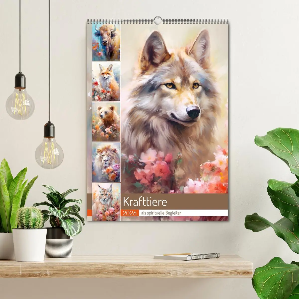 Bild: 9783516317022 | Krafttiere als spirituelle Begleiter (Wandkalender 2026 DIN A2...