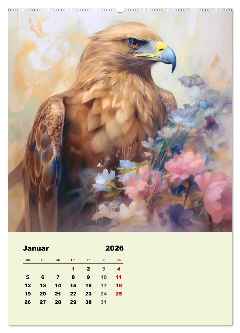 Bild: 9783516317022 | Krafttiere als spirituelle Begleiter (Wandkalender 2026 DIN A2...