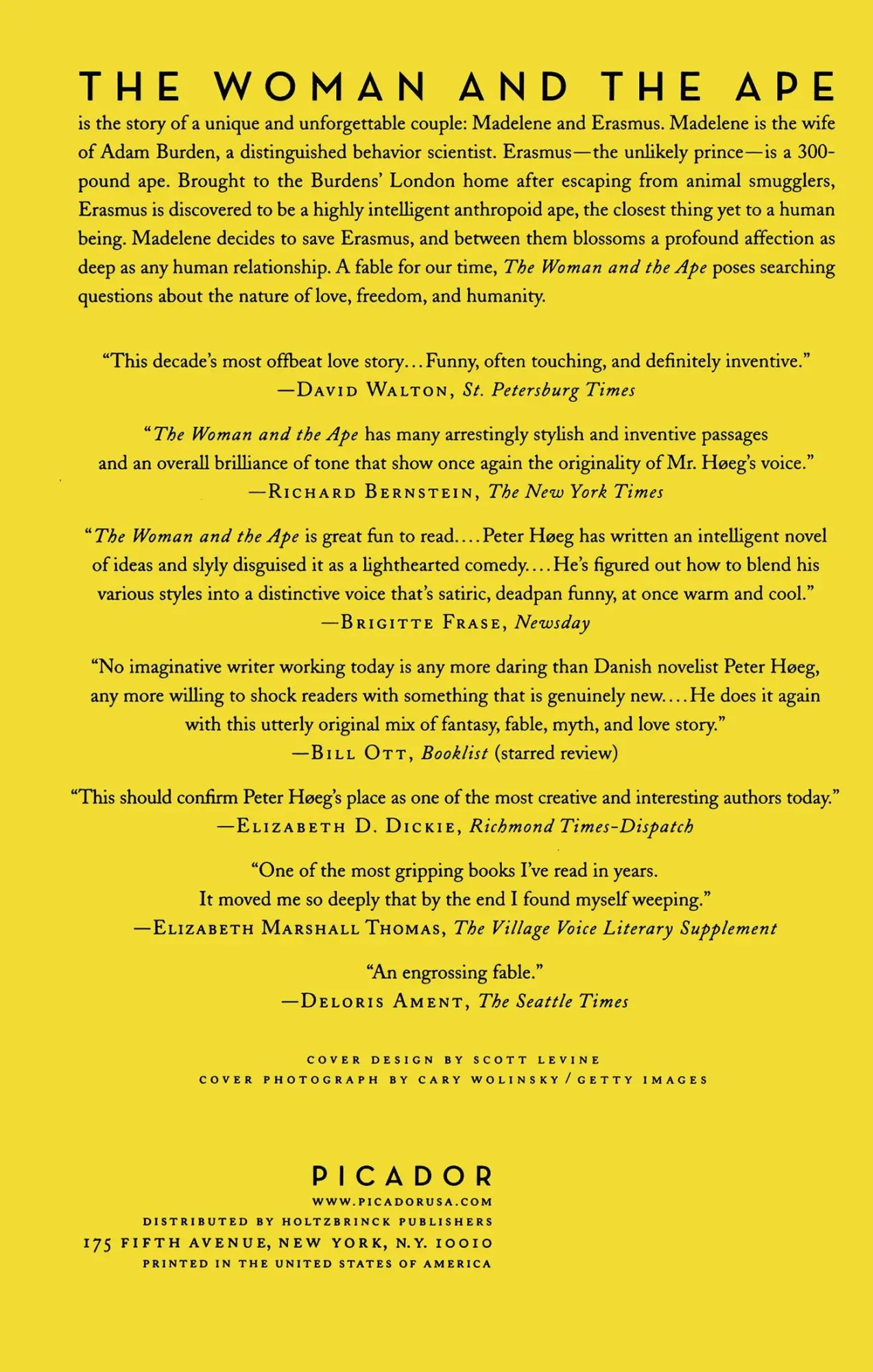 Rückseite: 9780312427122 | The Woman and the Ape | Peter Hoeg | Taschenbuch | Englisch | 2007