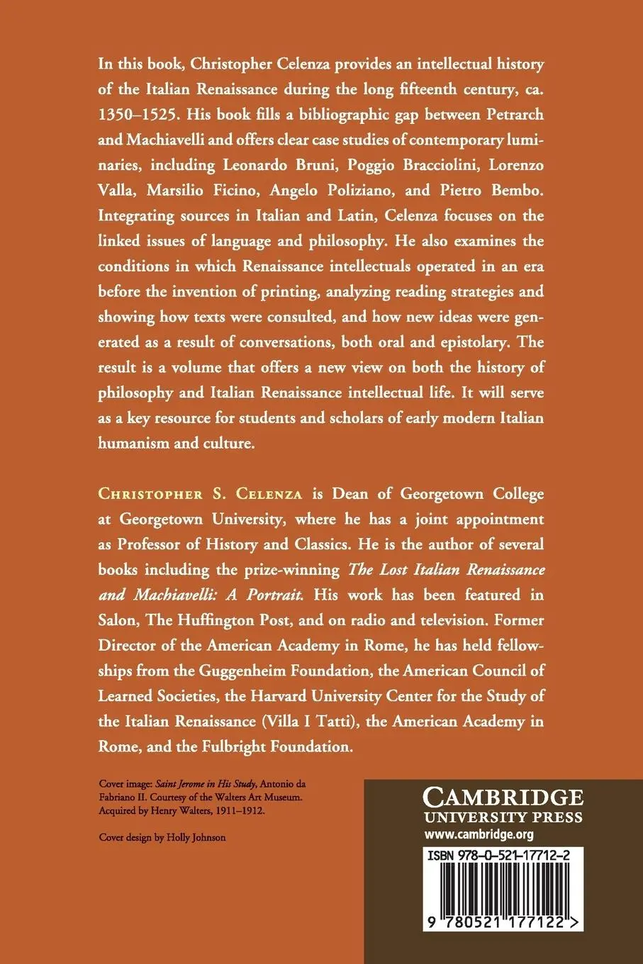 Rückseite: 9780521177122 | The Intellectual World of the Italian Renaissance | Celenza | Buch