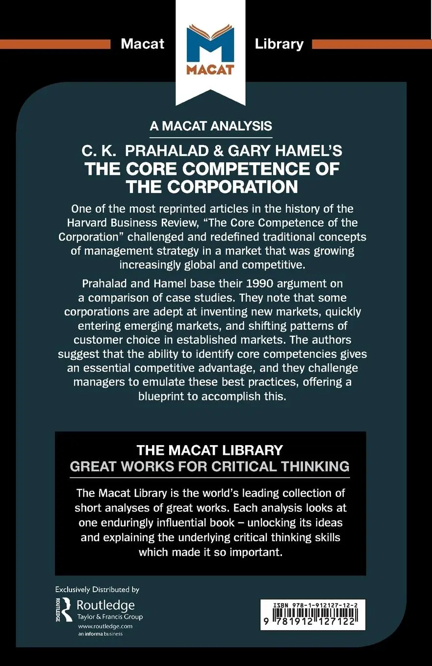 Rückseite: 9781912127122 | An Analysis of C.K. Prahalad and Gary Hamel's The Core Competence...