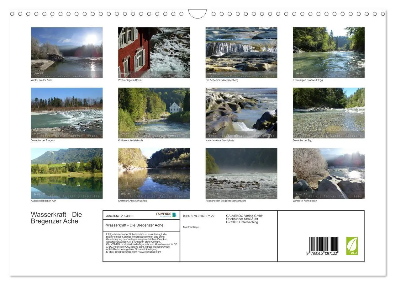 Bild: 9783516097122 | Wasserkraft - Die Bregenzer Ache (Wandkalender 2026 DIN A3 quer),...
