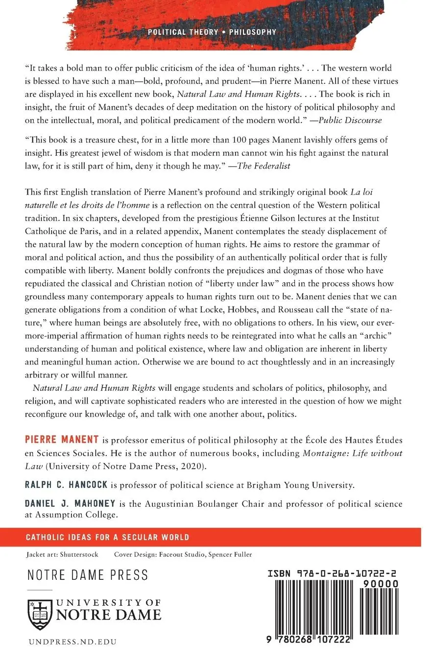 Rückseite: 9780268107222 | Natural Law and Human Rights | Toward a Recovery of Practical Reason