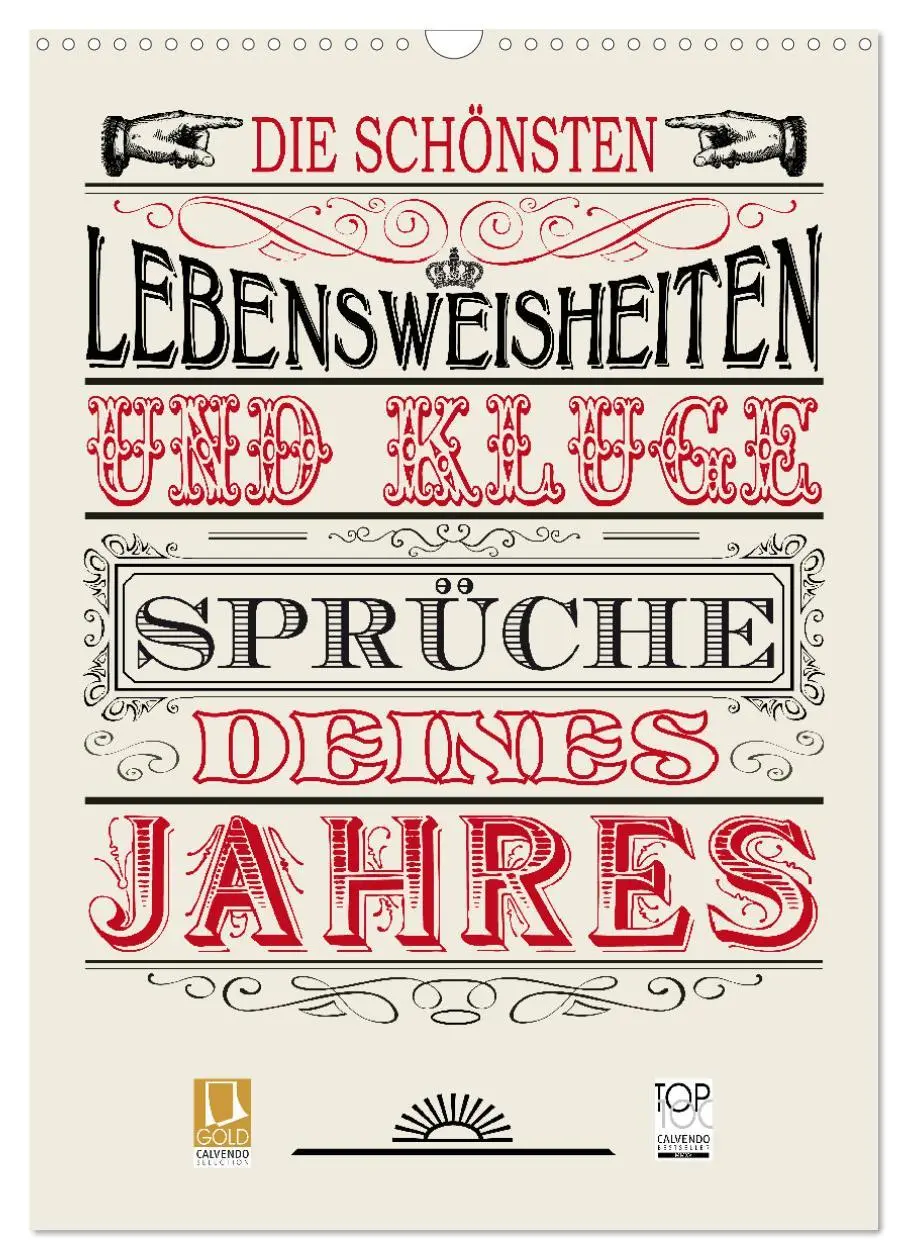 Cover: 9783516467222 | Die schönsten Lebensweisheiten Typo - Kalender (Wandkalender 2026...
