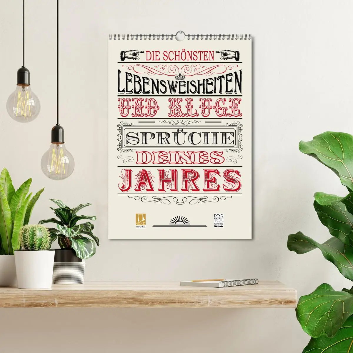 Bild: 9783516467222 | Die schönsten Lebensweisheiten Typo - Kalender (Wandkalender 2026...