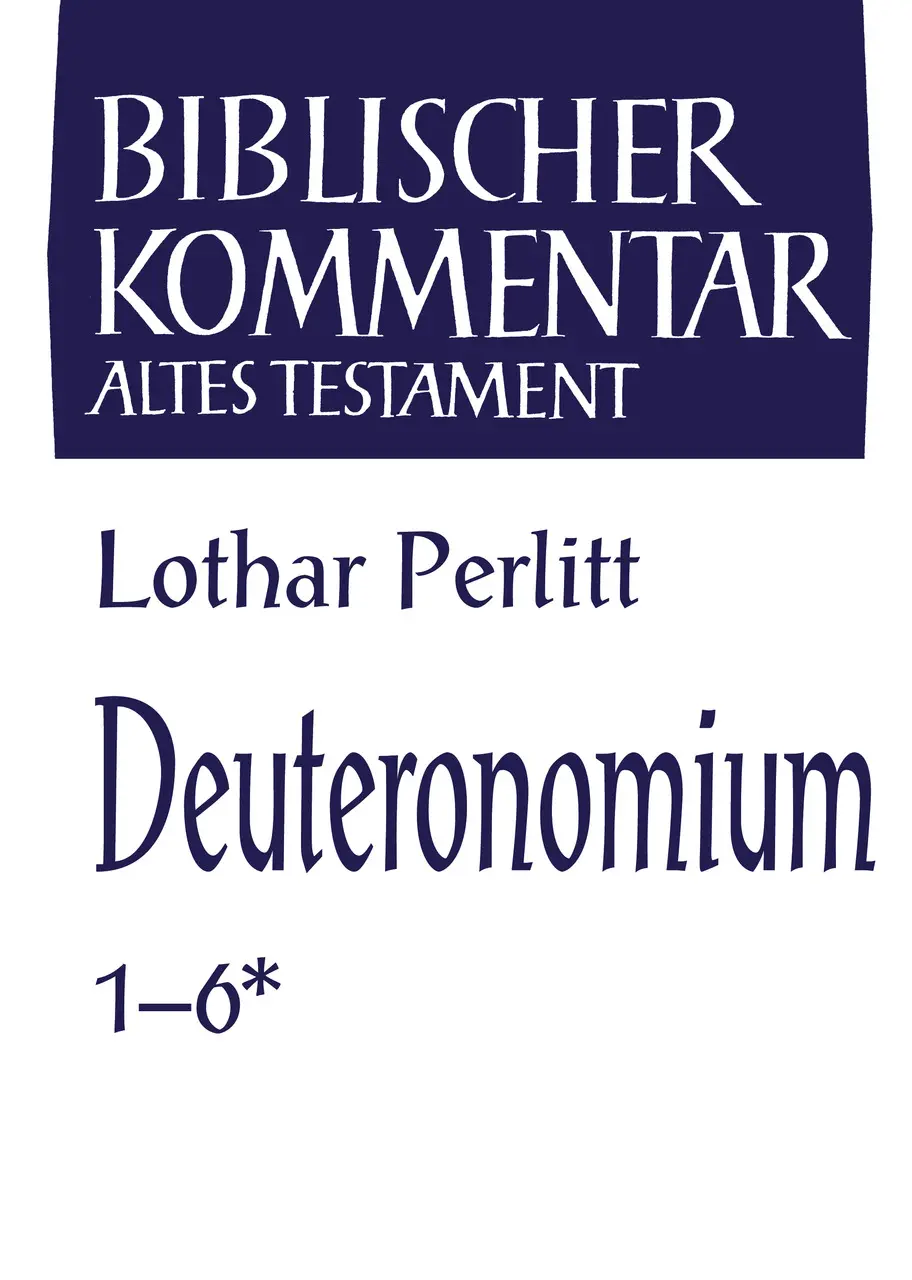 Cover: 9783788727222 | Deuteronomium | Lothar Perlitt | Buch | 1 S. | Deutsch | 2013