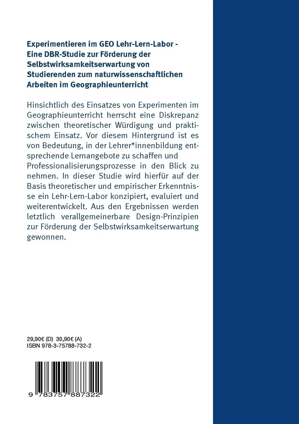 Rückseite: 9783757887322 | Experimentieren im GEO Lehr-Lern-Labor | Nadine Rosendahl | Buch