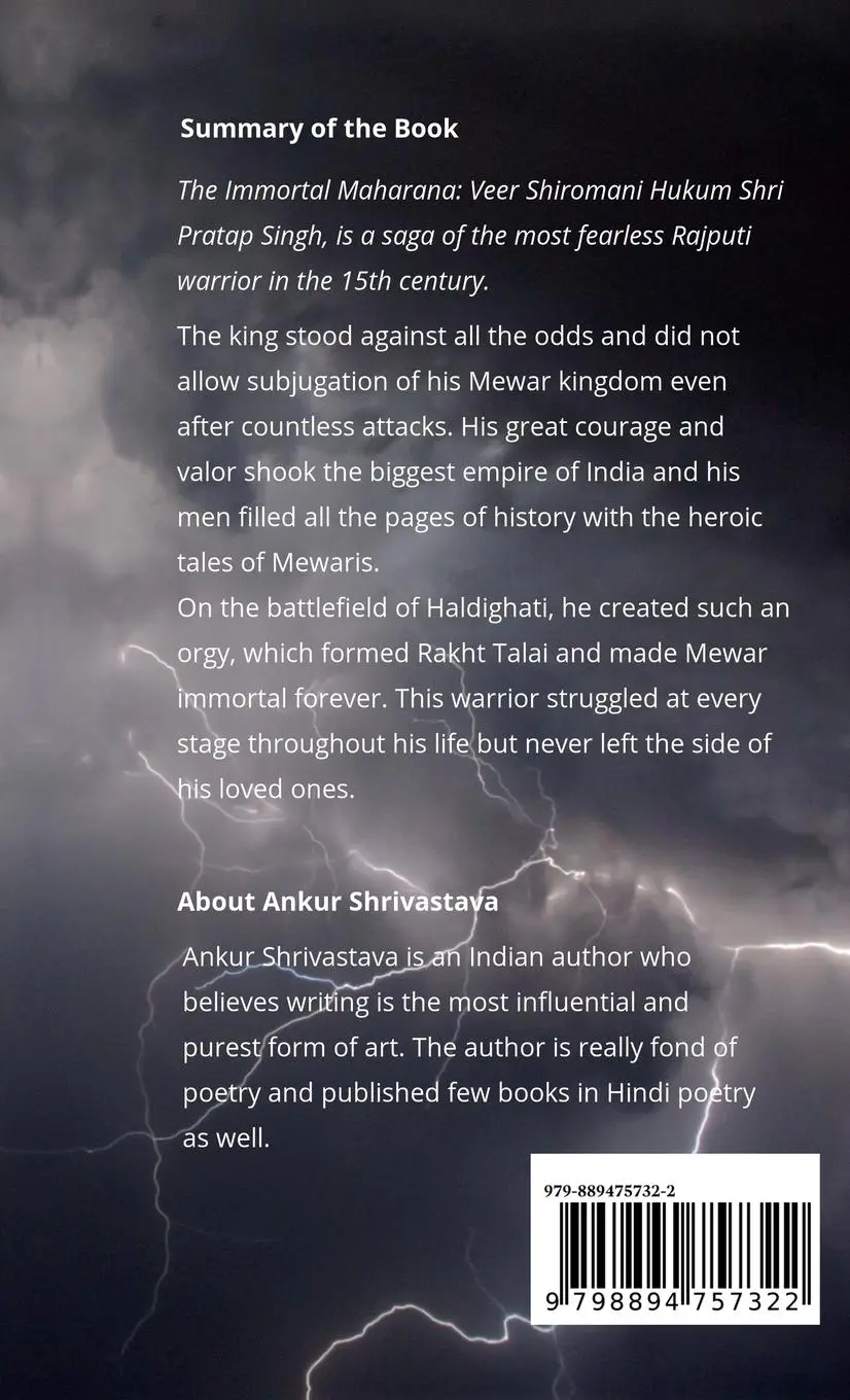 Rückseite: 9798894757322 | The Immortal Maharana | Ankur Shrivastava | Buch | Englisch | 2024
