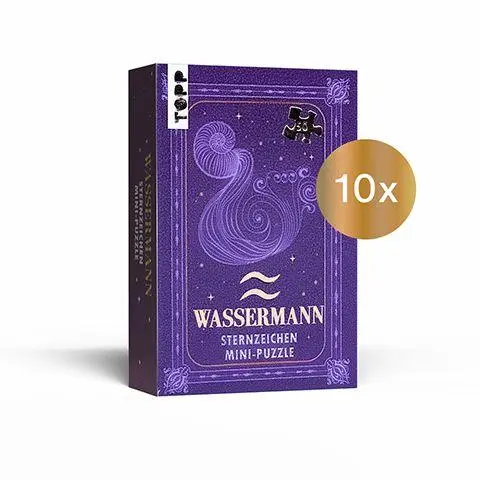 Cover: 4007742187422 | Nachfüllset: Sternzeichen Mini-Puzzle Wassermann 10 St. | Frechverlag