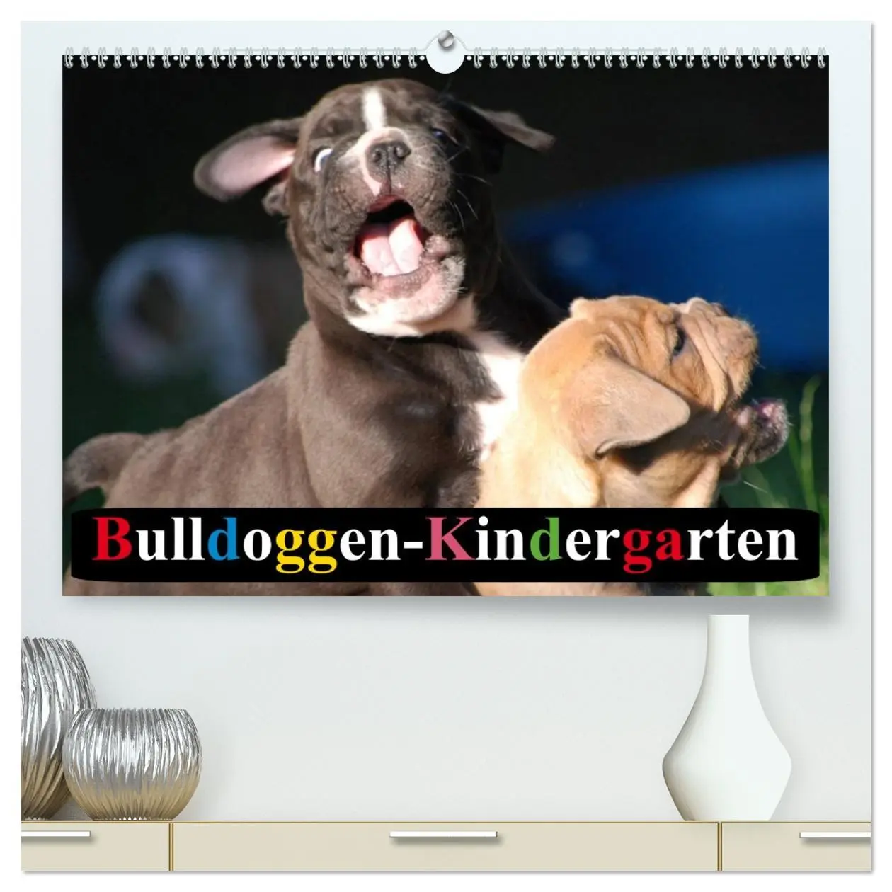 Cover: 9783516137422 | Bulldoggen-Kindergarten (hochwertiger Premium Wandkalender 2026 DIN...