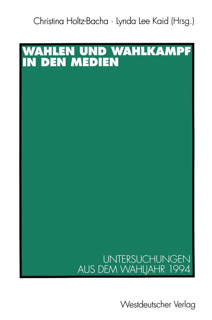 Cover: 9783531127422 | Wahlen und Wahlkampf in den Medien | Lynda Lee Kaid (u. a.) | Buch