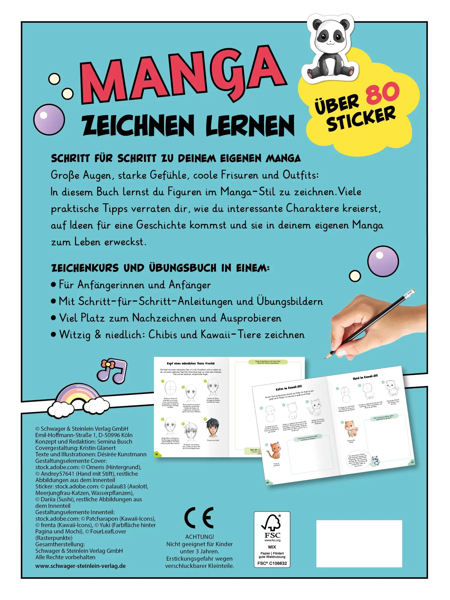Rückseite: 9783849947422 | Manga Zeichnen lernen. Schritt für Schritt zum Erfolg! | Kunstmann