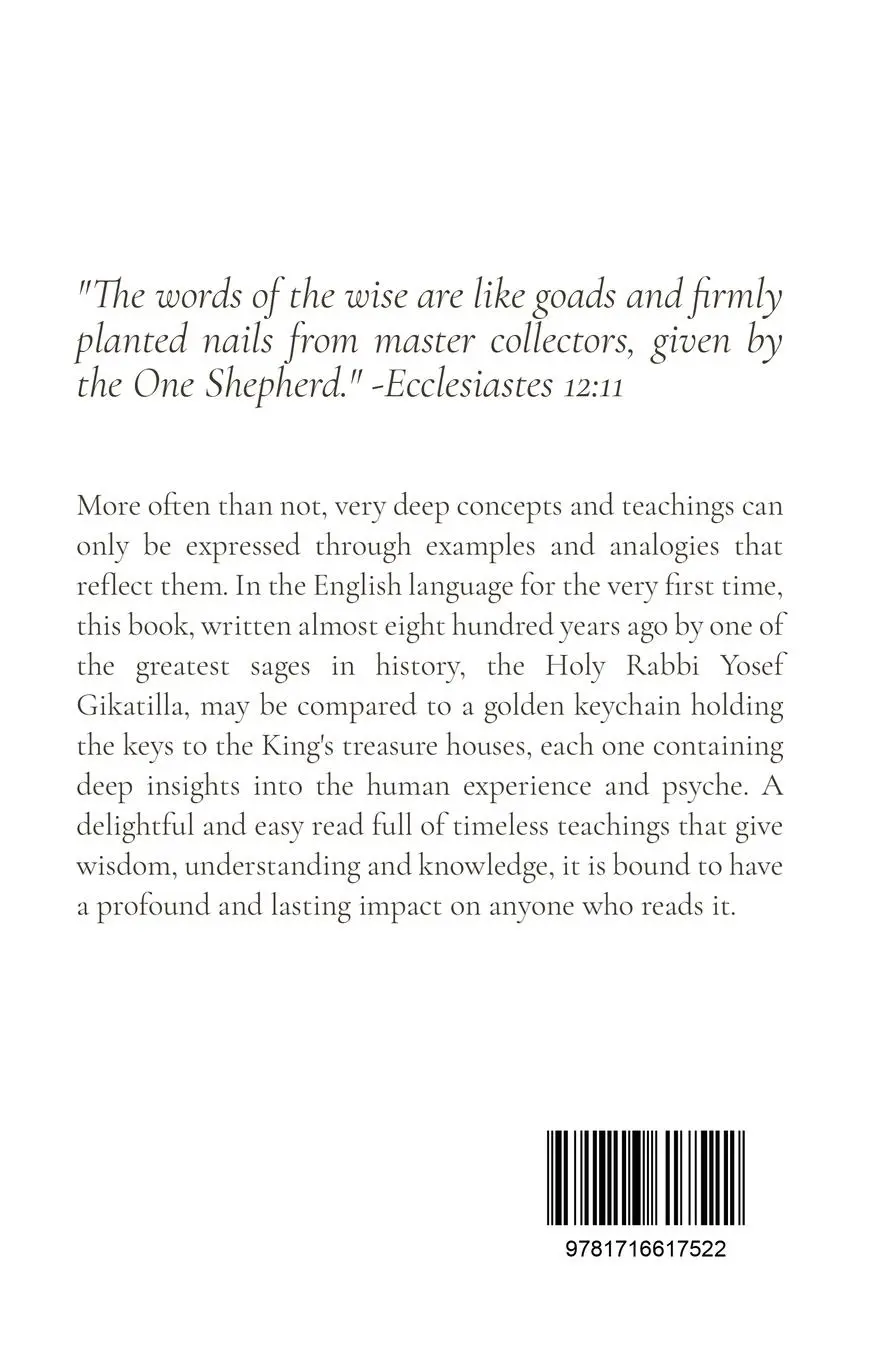 Rückseite: 9781716617522 | The Book of Allegories | Parables That Revive The Soul | Gikatilla