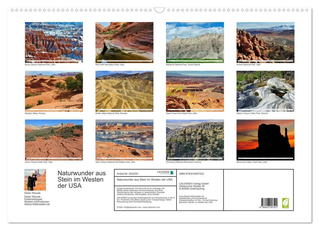 Bild: 9783516057522 | Naturwunder aus Stein im Westen der USA (Wandkalender 2026 DIN A2...