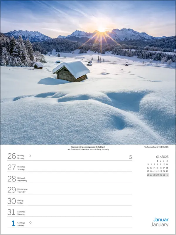 Bild: 9783731887522 | Zauber der Alpen 2026 | Verlag Korsch | Kalender | Spiralbindung