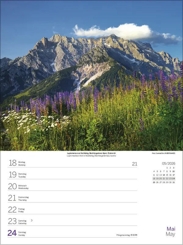 Bild: 9783731887522 | Zauber der Alpen 2026 | Verlag Korsch | Kalender | Spiralbindung