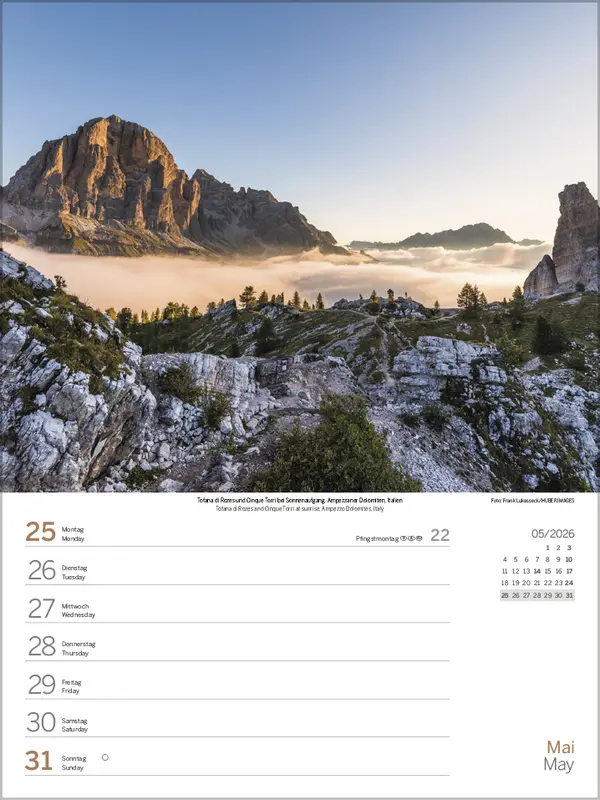 Bild: 9783731887522 | Zauber der Alpen 2026 | Verlag Korsch | Kalender | Spiralbindung