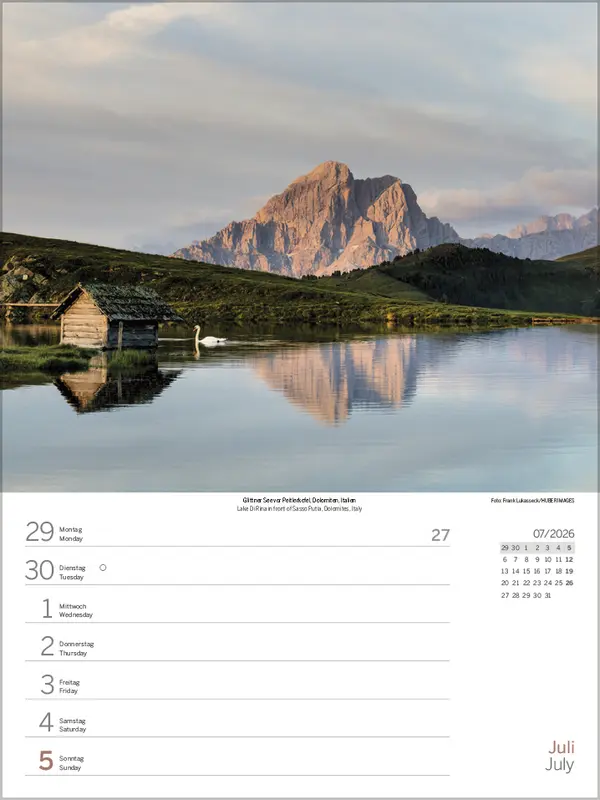 Bild: 9783731887522 | Zauber der Alpen 2026 | Verlag Korsch | Kalender | Spiralbindung