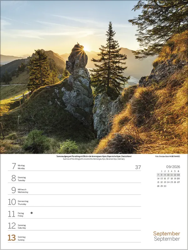 Bild: 9783731887522 | Zauber der Alpen 2026 | Verlag Korsch | Kalender | Spiralbindung