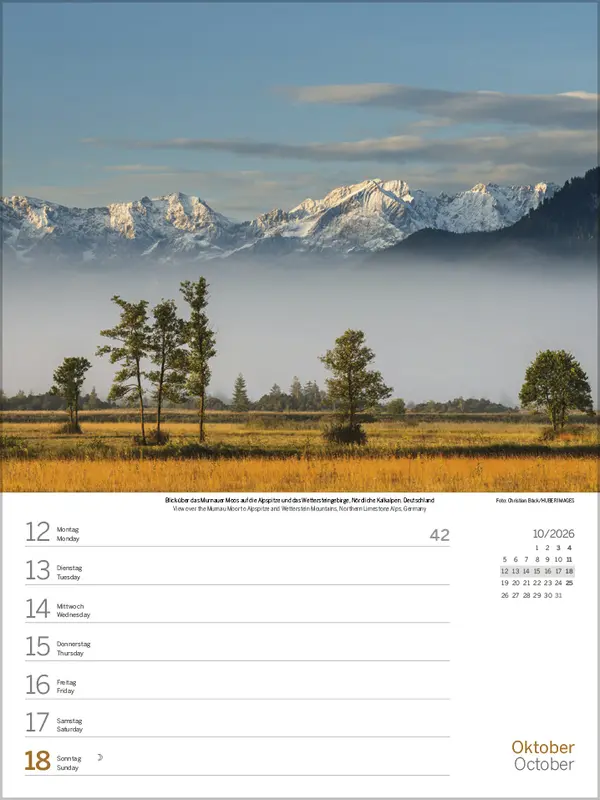 Bild: 9783731887522 | Zauber der Alpen 2026 | Verlag Korsch | Kalender | Spiralbindung