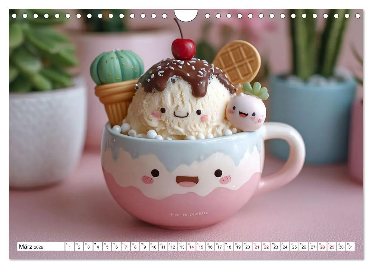 Bild: 9783516737622 | Kawaii-Glücksmomente (Wandkalender 2026 DIN A4 quer), CALVENDO...