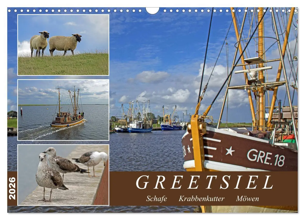 Cover: 9783457637722 | GREETSIEL - Schafe - Krabbenkutter - Möwen (Wandkalender 2026 DIN...