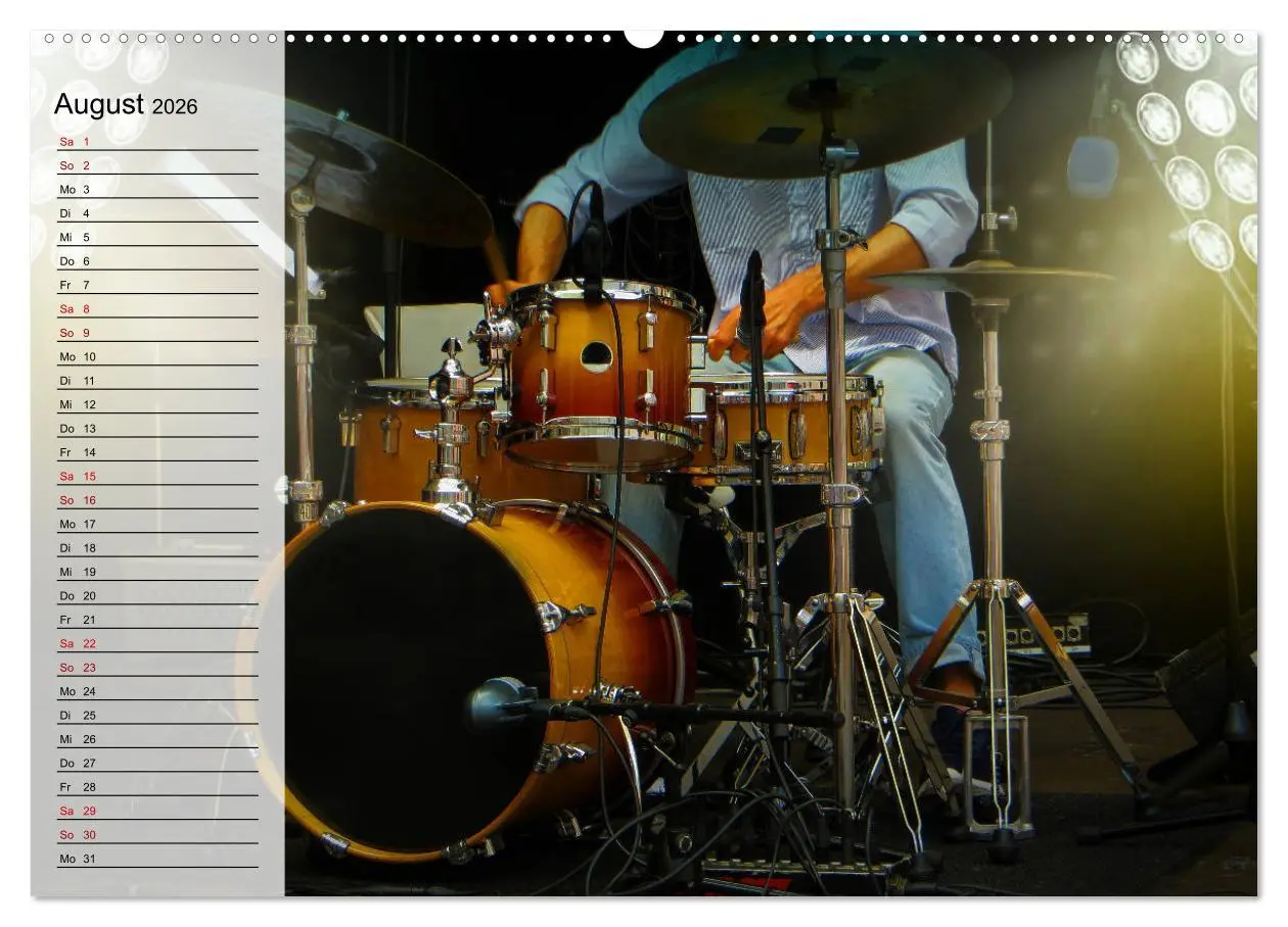 Bild: 9783457877722 | Schlagzeug onstage - "abgerockt" (Wandkalender 2026 DIN A2 quer),...