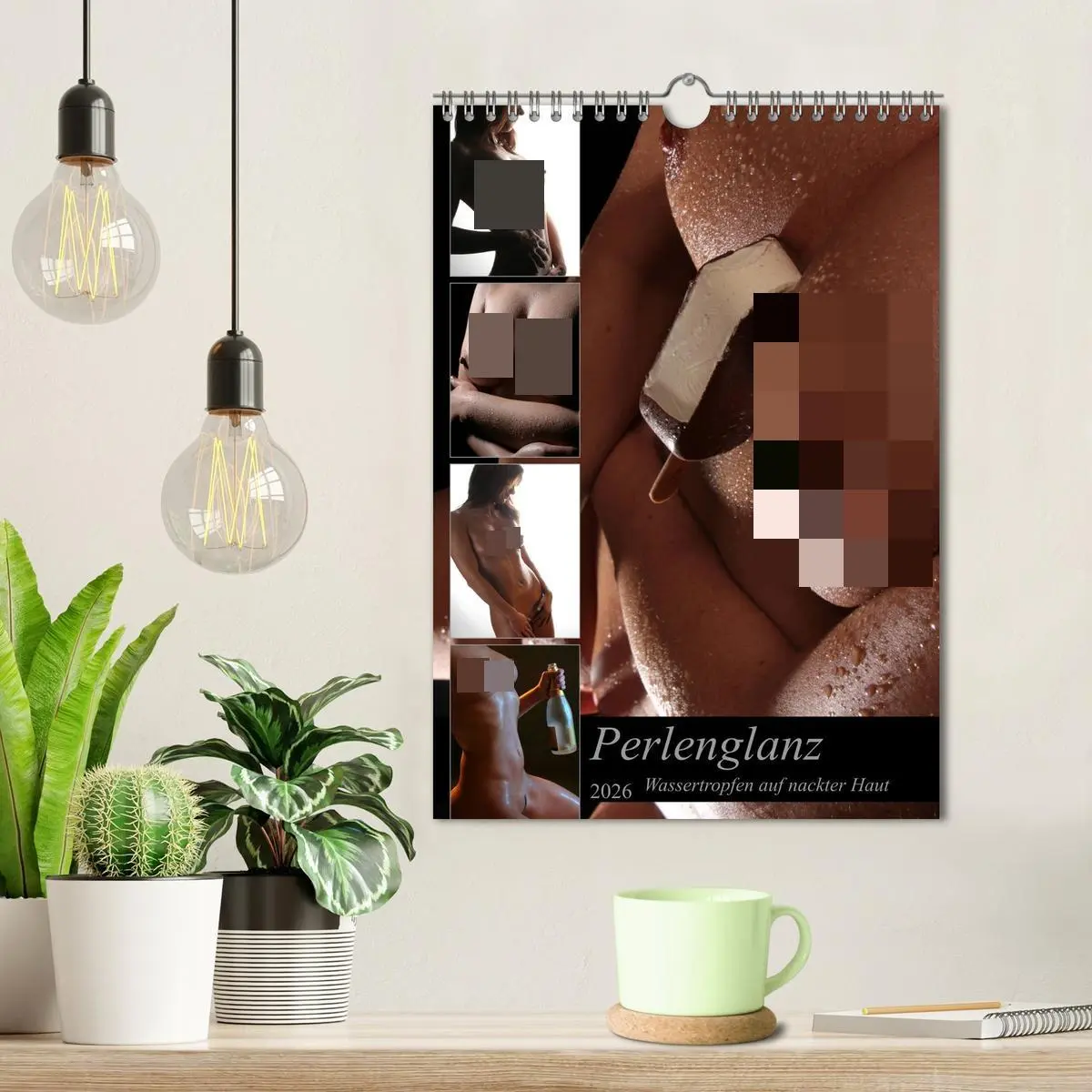 Bild: 9783516417722 | Perlenglanz - Wassertropfen auf nackter Haut (Wandkalender 2026 DIN...