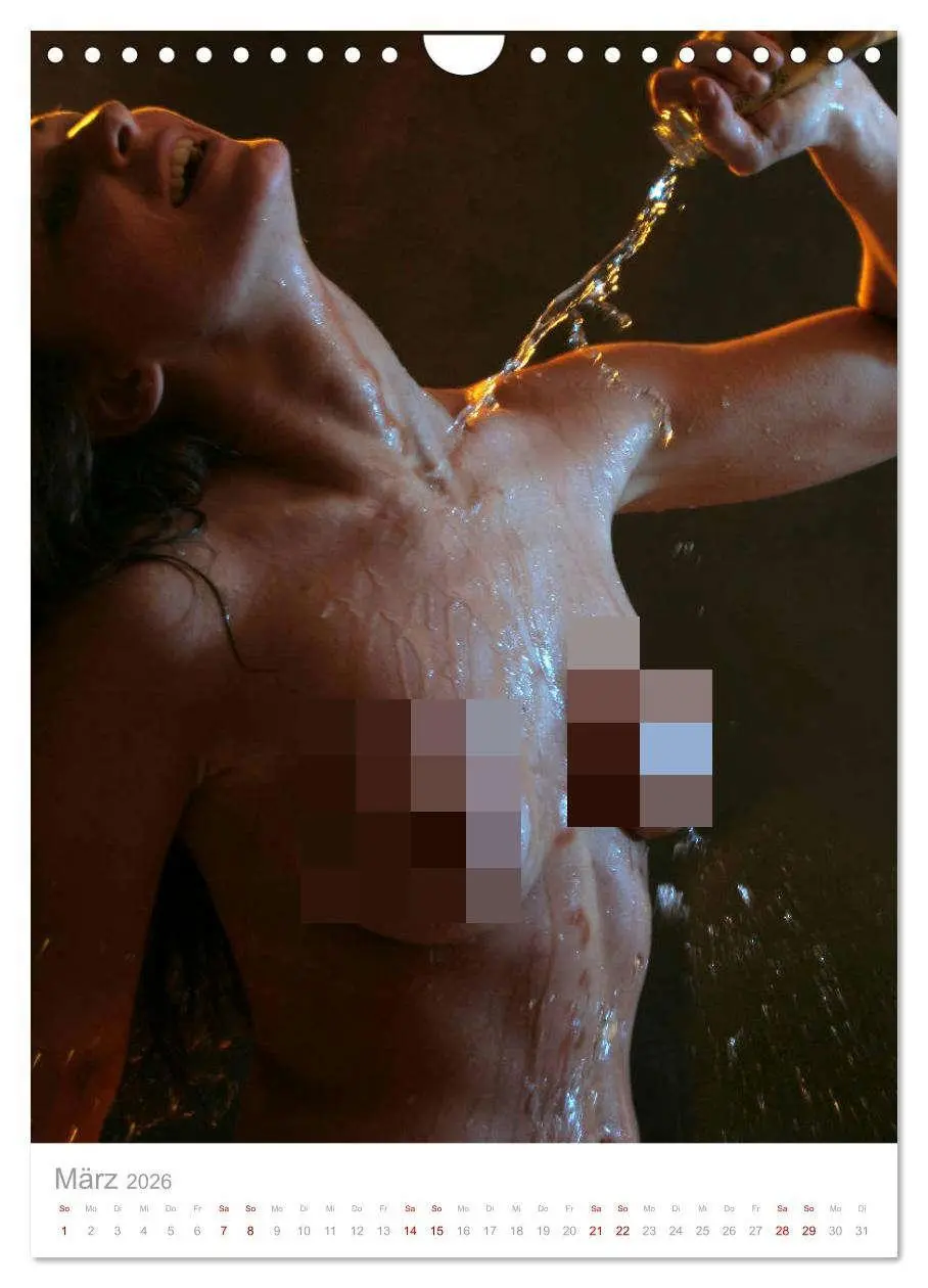 Bild: 9783516417722 | Perlenglanz - Wassertropfen auf nackter Haut (Wandkalender 2026 DIN...