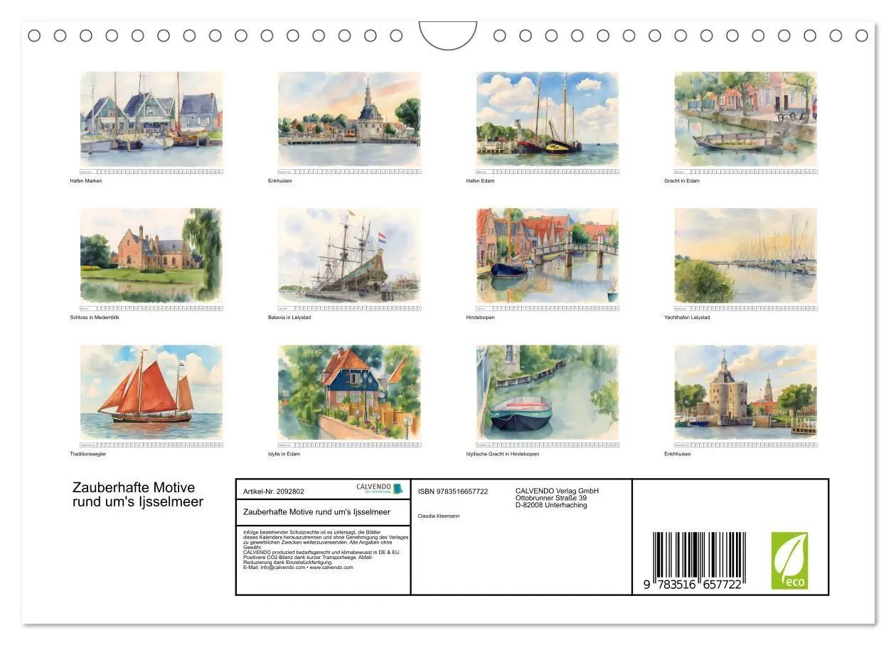 Bild: 9783516657722 | Zauberhafte Motive rund um's Ijsselmeer (Wandkalender 2026 DIN A4...