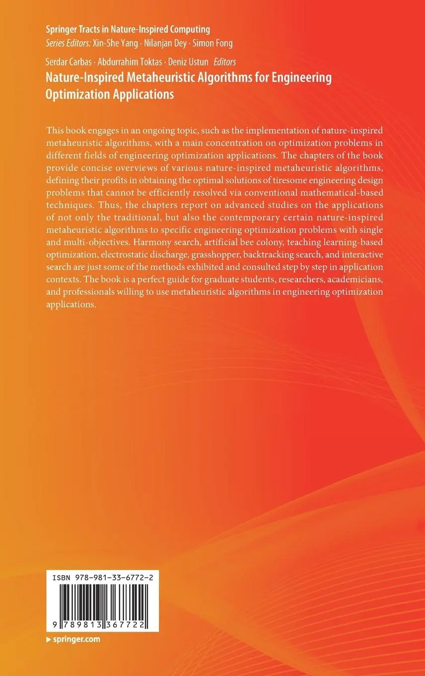 Rückseite: 9789813367722 | Nature-Inspired Metaheuristic Algorithms for Engineering...