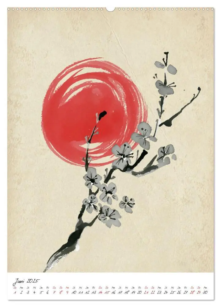 Bild: 9783435917822 | Sumi-e Kunst im japanischen Stil (Wandkalender 2025 DIN A2 hoch),...