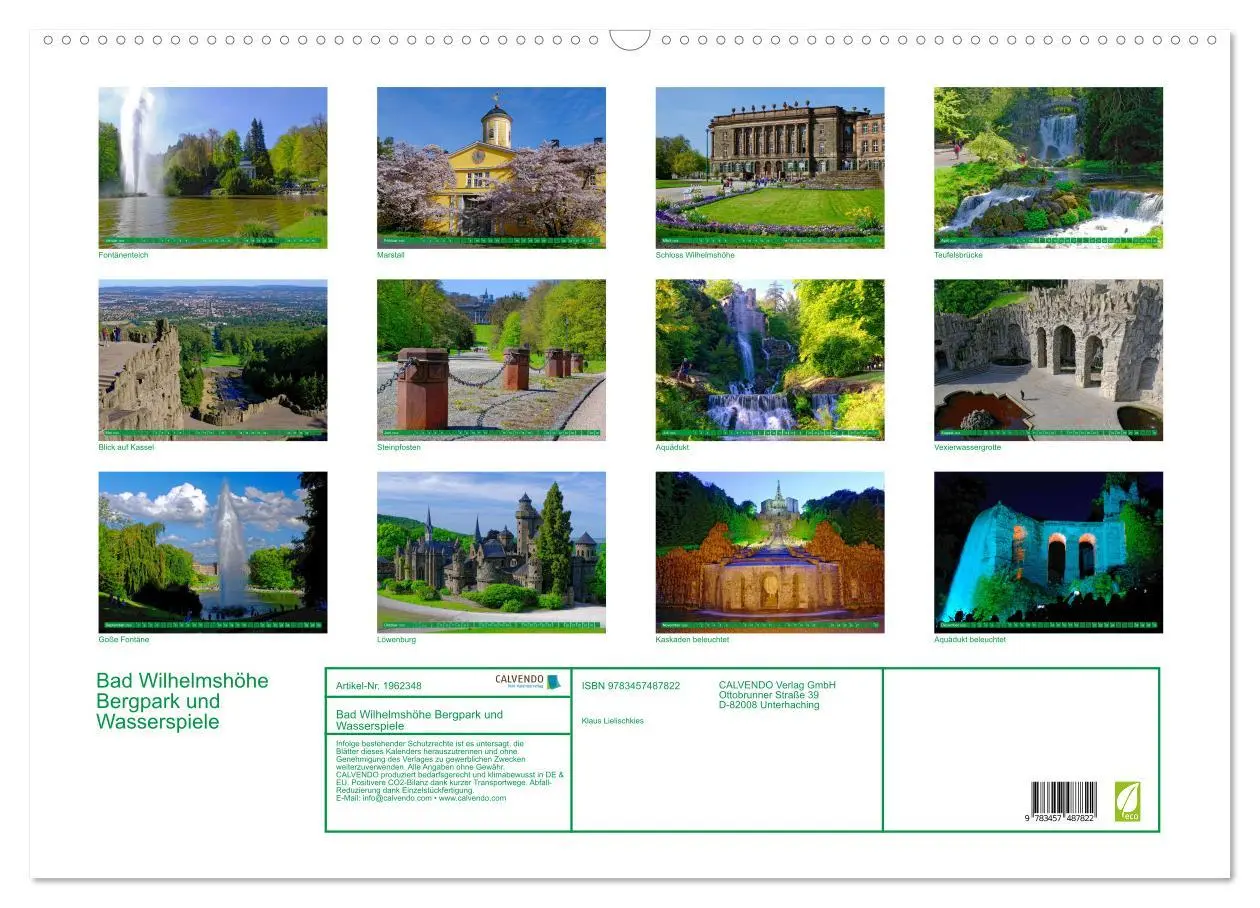 Bild: 9783457487822 | Bad Wilhelmshöhe Bergpark und Wasserspiele (Wandkalender 2026 DIN...