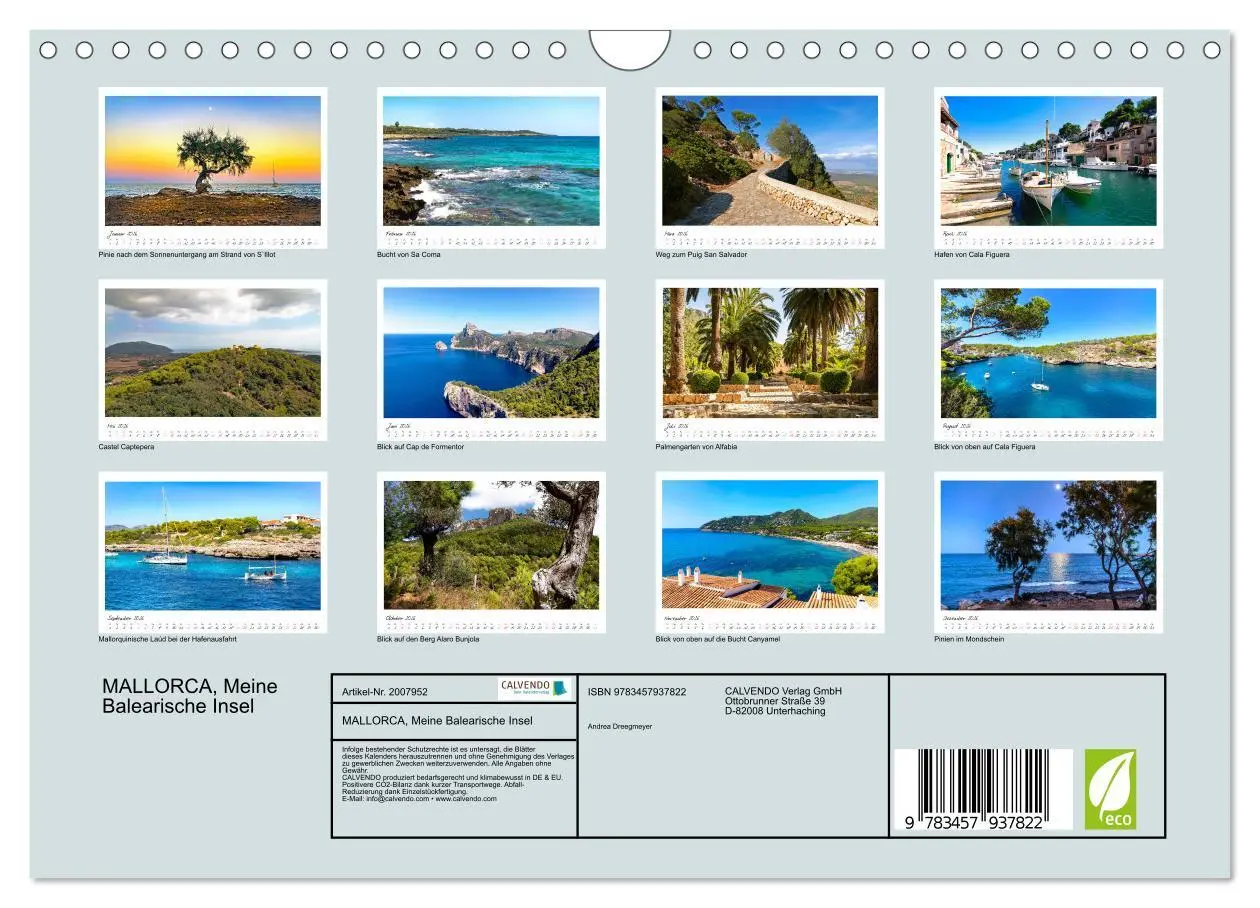 Bild: 9783457937822 | MALLORCA, Meine Balearische Insel (Wandkalender 2026 DIN A4 quer),...