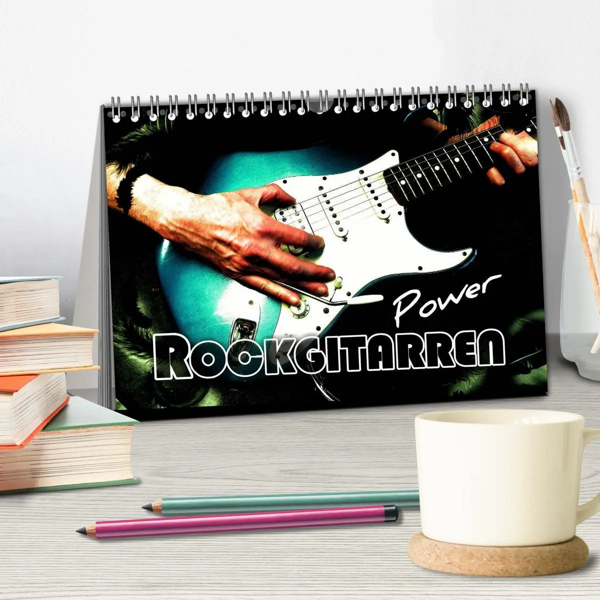 Bild: 9783516027822 | Rockgitarren Power (Tischkalender 2026 DIN A5 quer), CALVENDO...