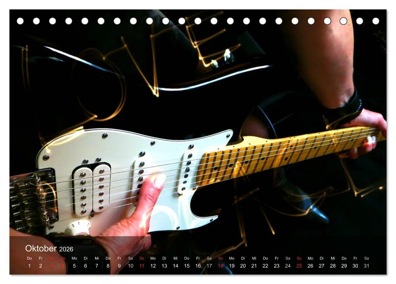 Bild: 9783516027822 | Rockgitarren Power (Tischkalender 2026 DIN A5 quer), CALVENDO...