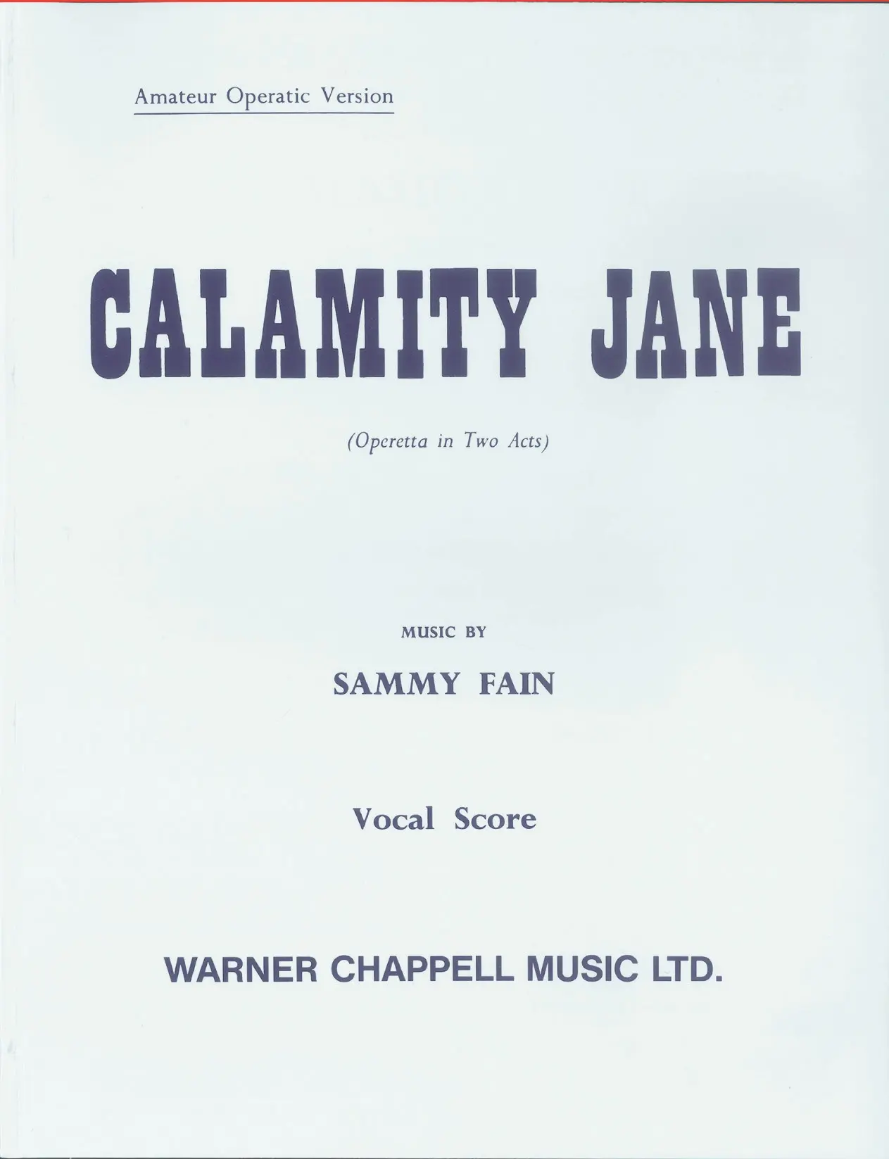 Cover: 9780571527922 | Calamity Jane | P. Webster | Taschenbuch | Partitur | Englisch | 2006